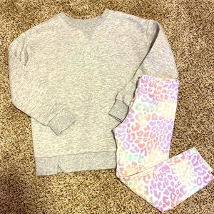 Nike gray animal print sweatsuit. Size 5.